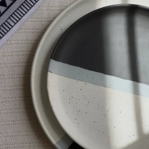 Monaco Noir Matte Sprinkle Plate Set
