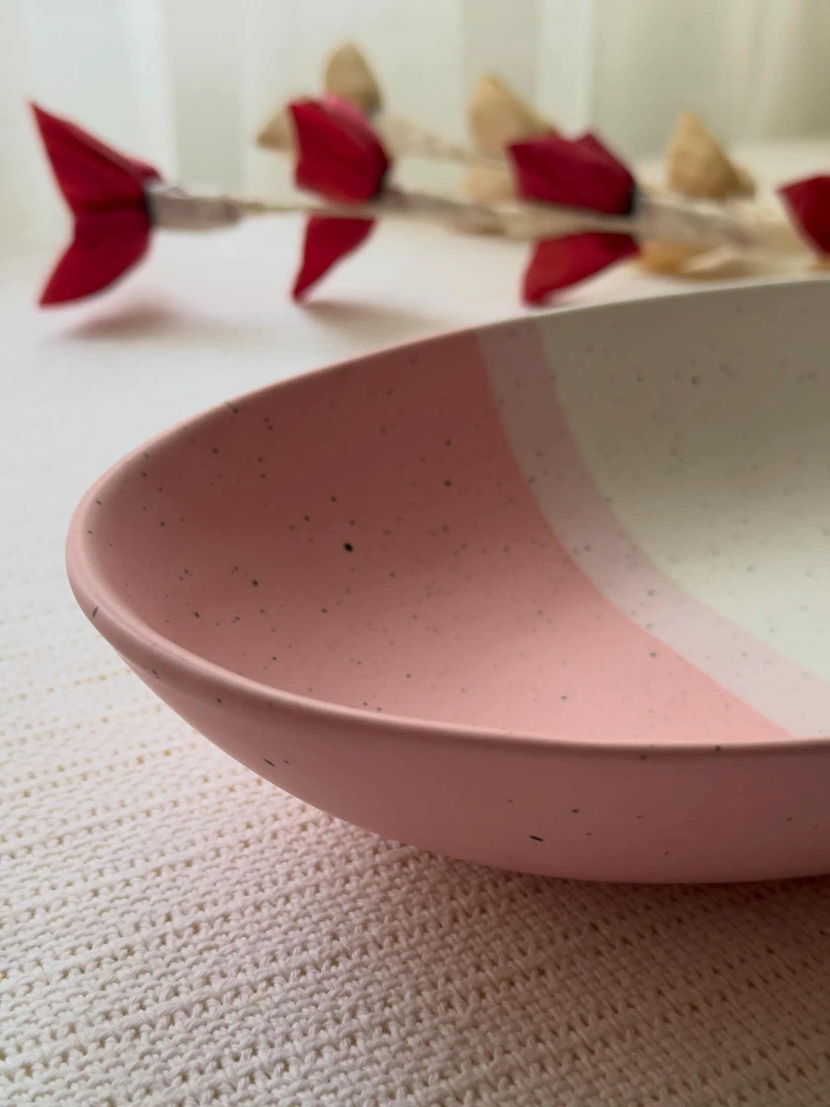 Blush Rose Matte Sprinkle Serving Bowl - Image 2