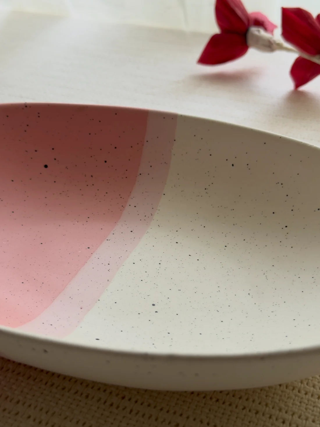 Blush Rose Matte Sprinkle Serving Bowl - Image 3