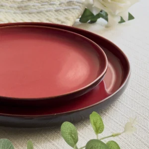 Crimson Ember Luxe Dinner Plate